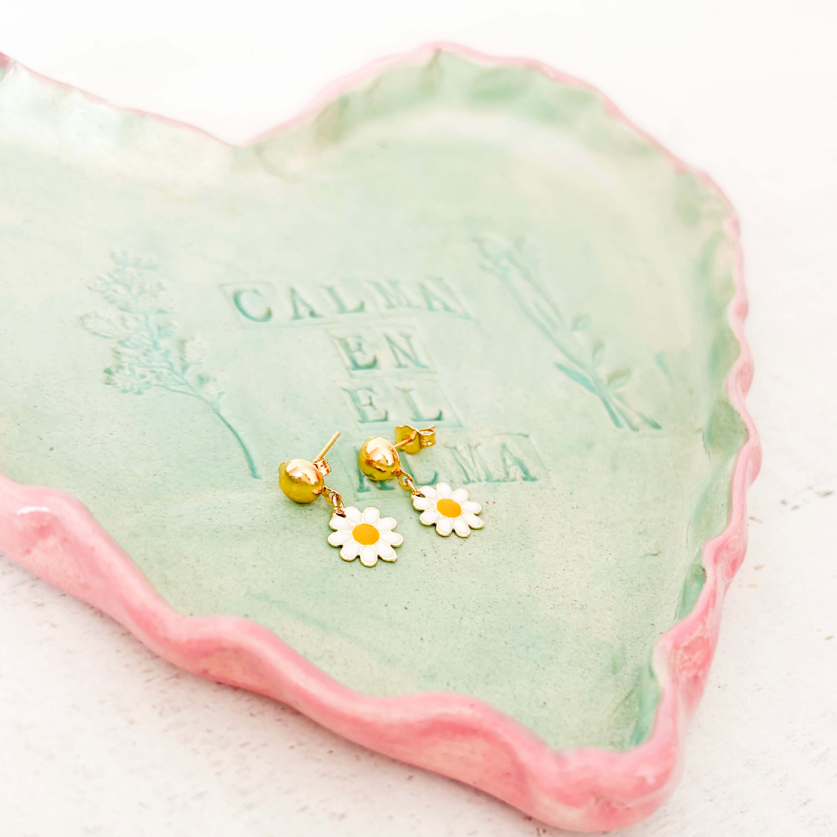 Aretes Margarita Blancas