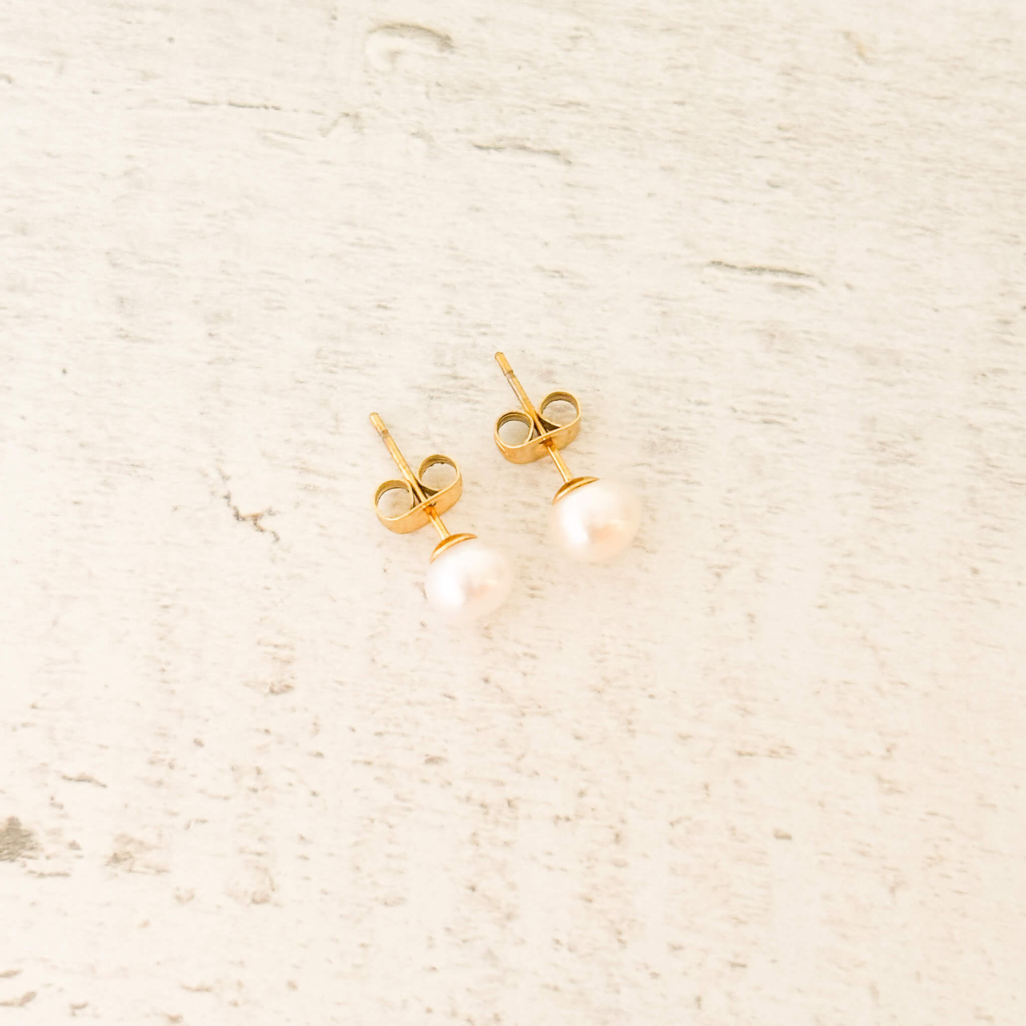 Topos Perla Base Dorada 6 mm