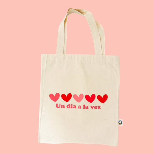 Tote Eco Bag Corazones “Un Día a la Vez”