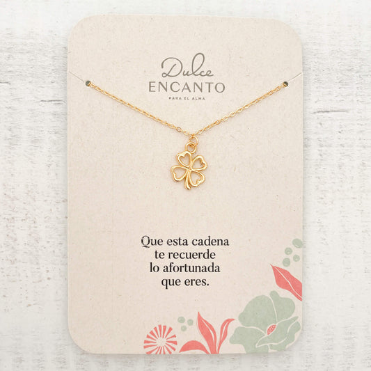 Cadena Trébol De Cuatro Hojas Con Significado