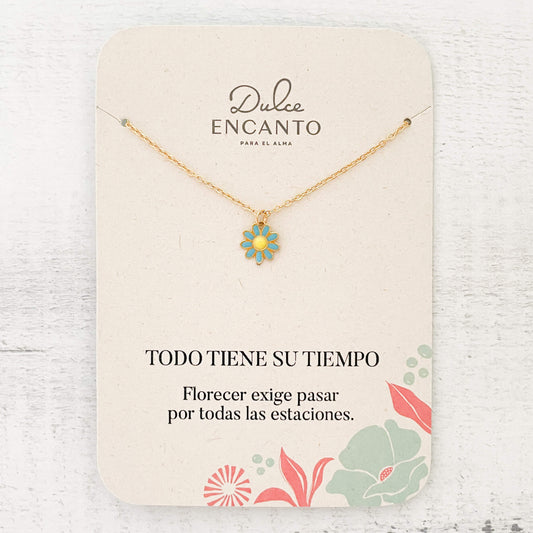 Cadena Margarita Azul Con Significado