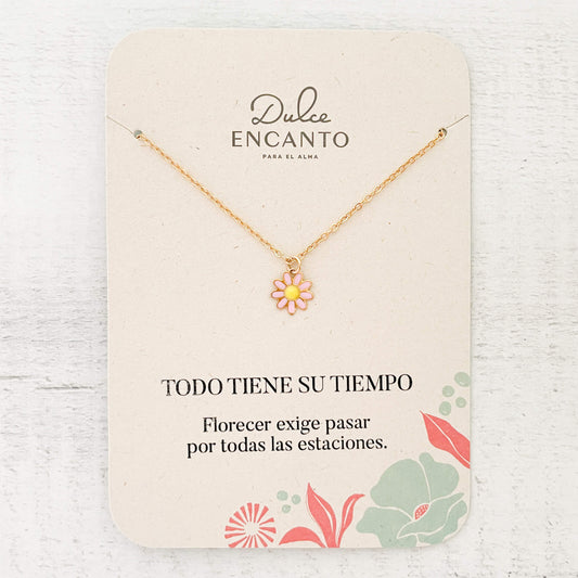 Cadena Margarita Rosada Con Significado