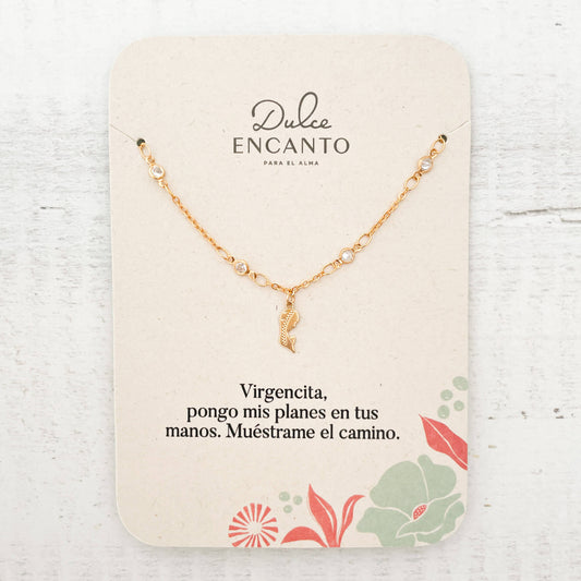 Collar Virgencita Zircón Con Significado
