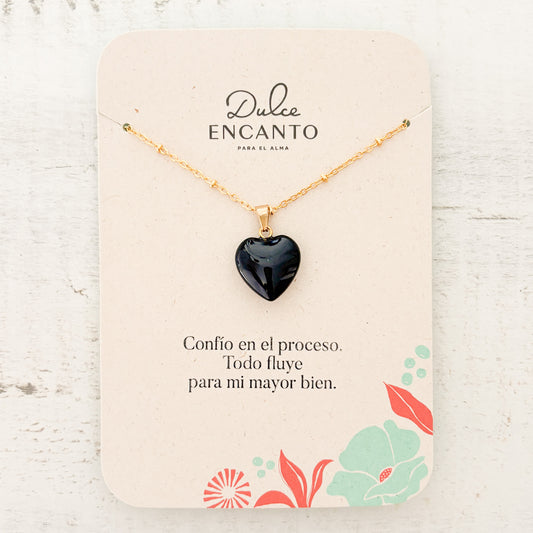 Cadena Onix Corazón