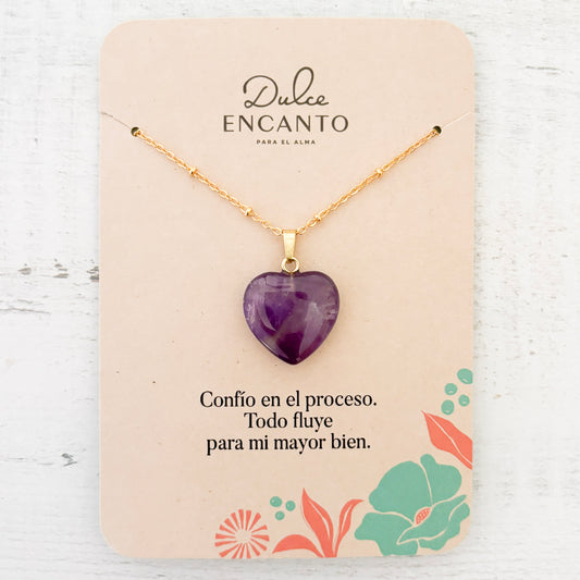 Cadena Amatista Corazón