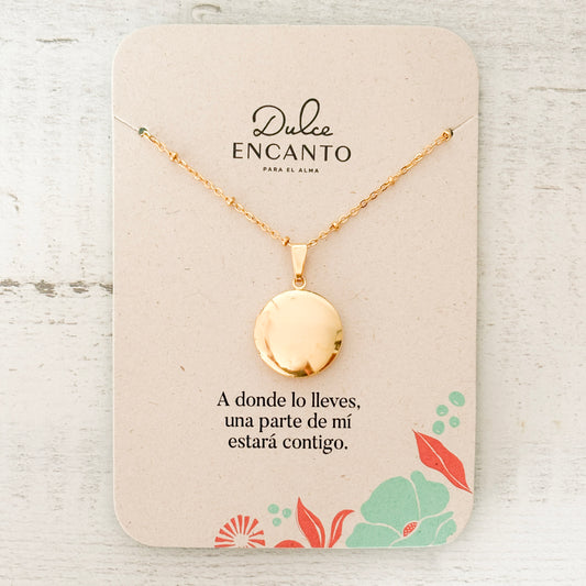 Cadena Relicario Redondo Liso Clásico