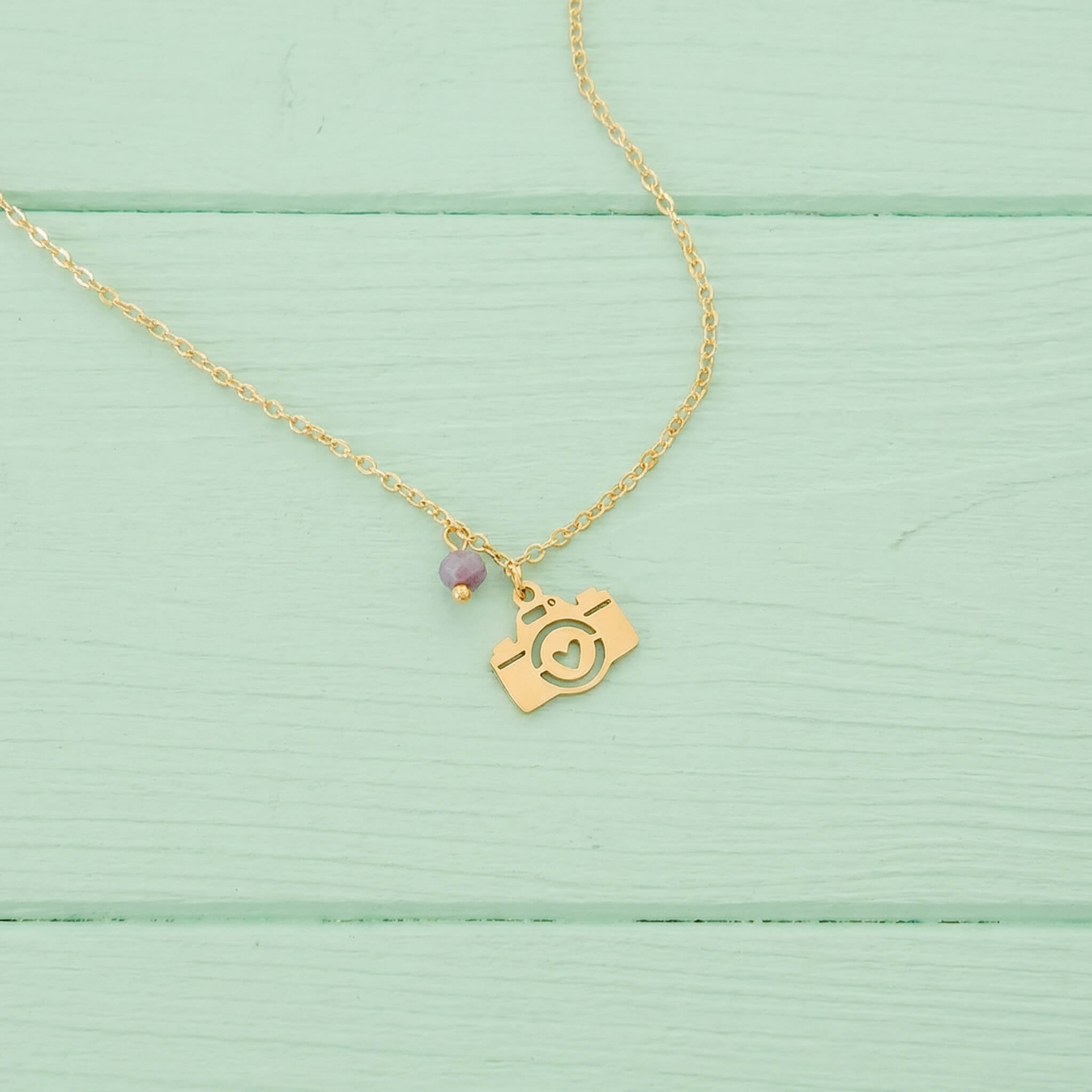 Cadena Cámara de Fotos Corazón