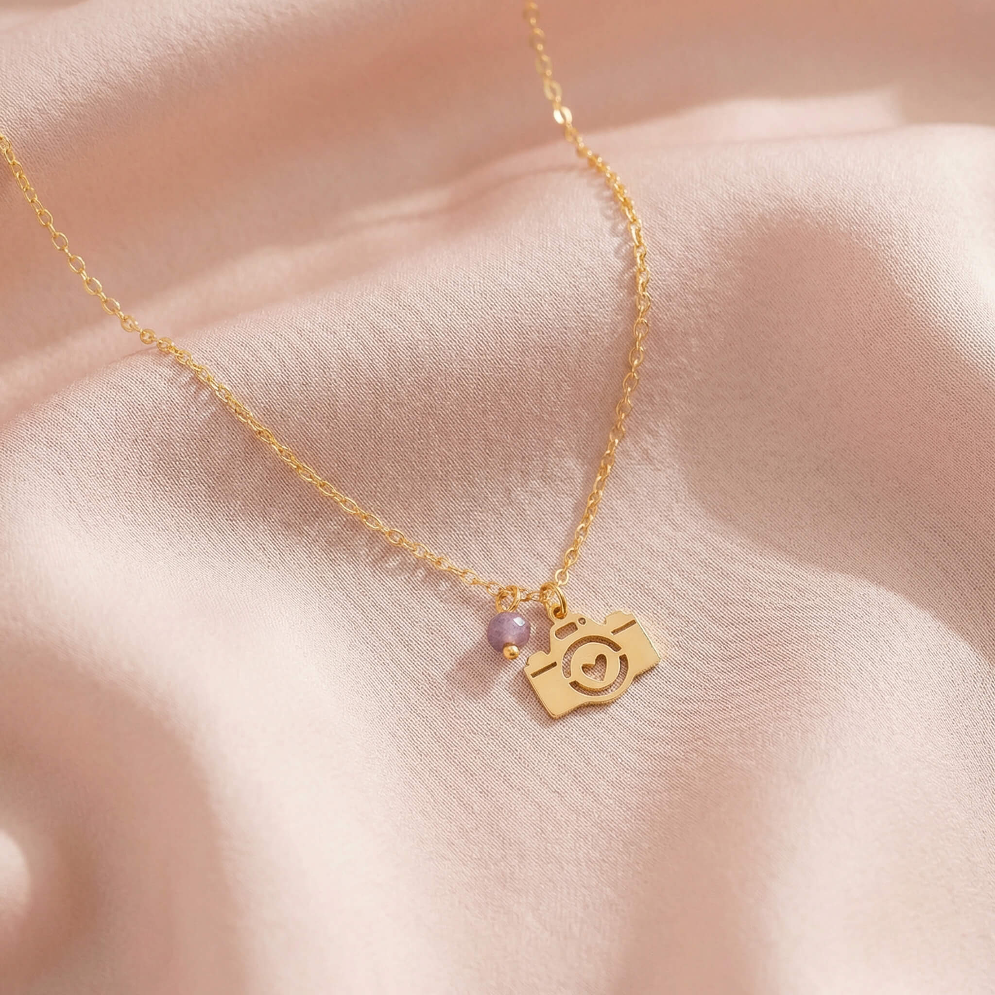 Cadena Cámara de Fotos Corazón