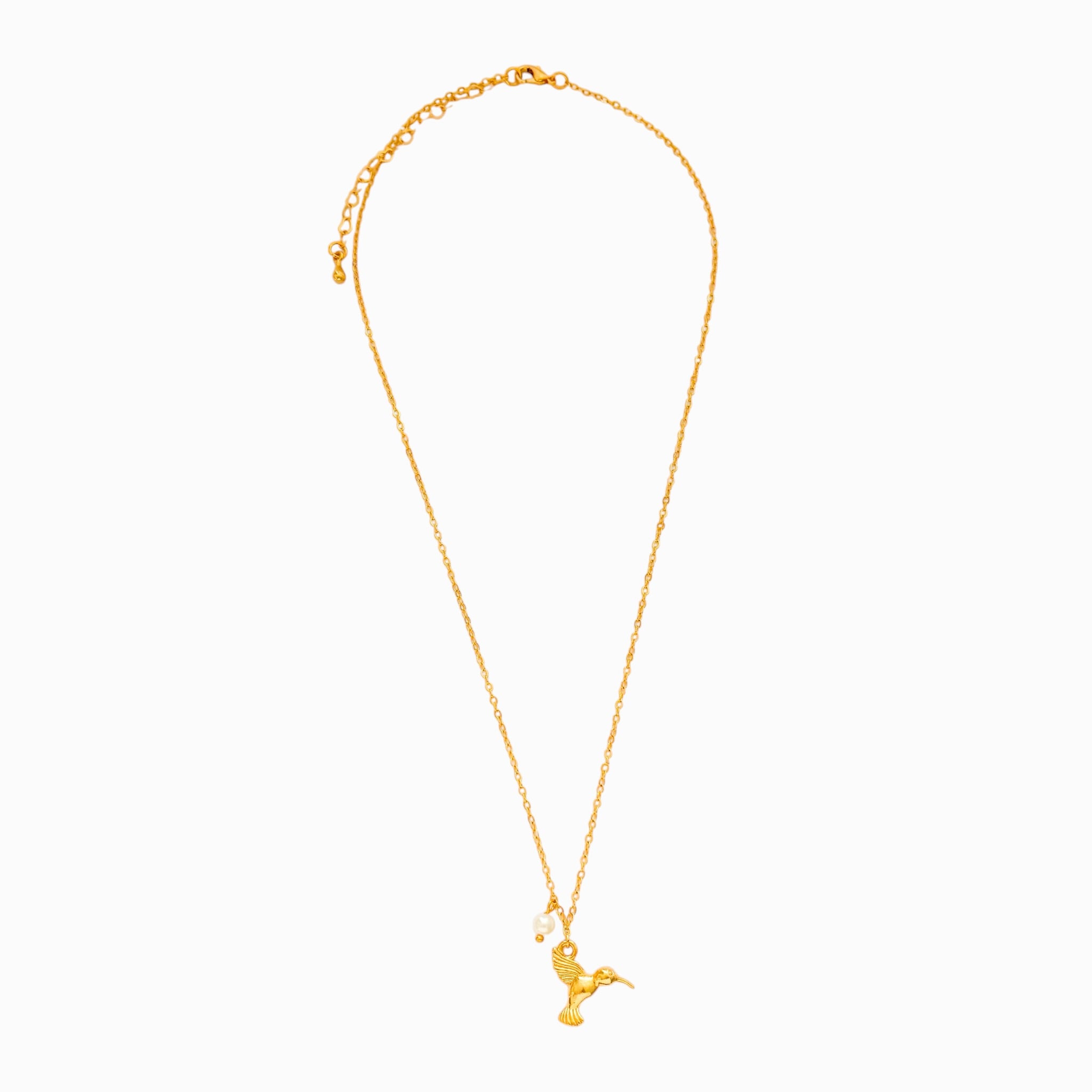 Cadena Colibrí Con Perla
