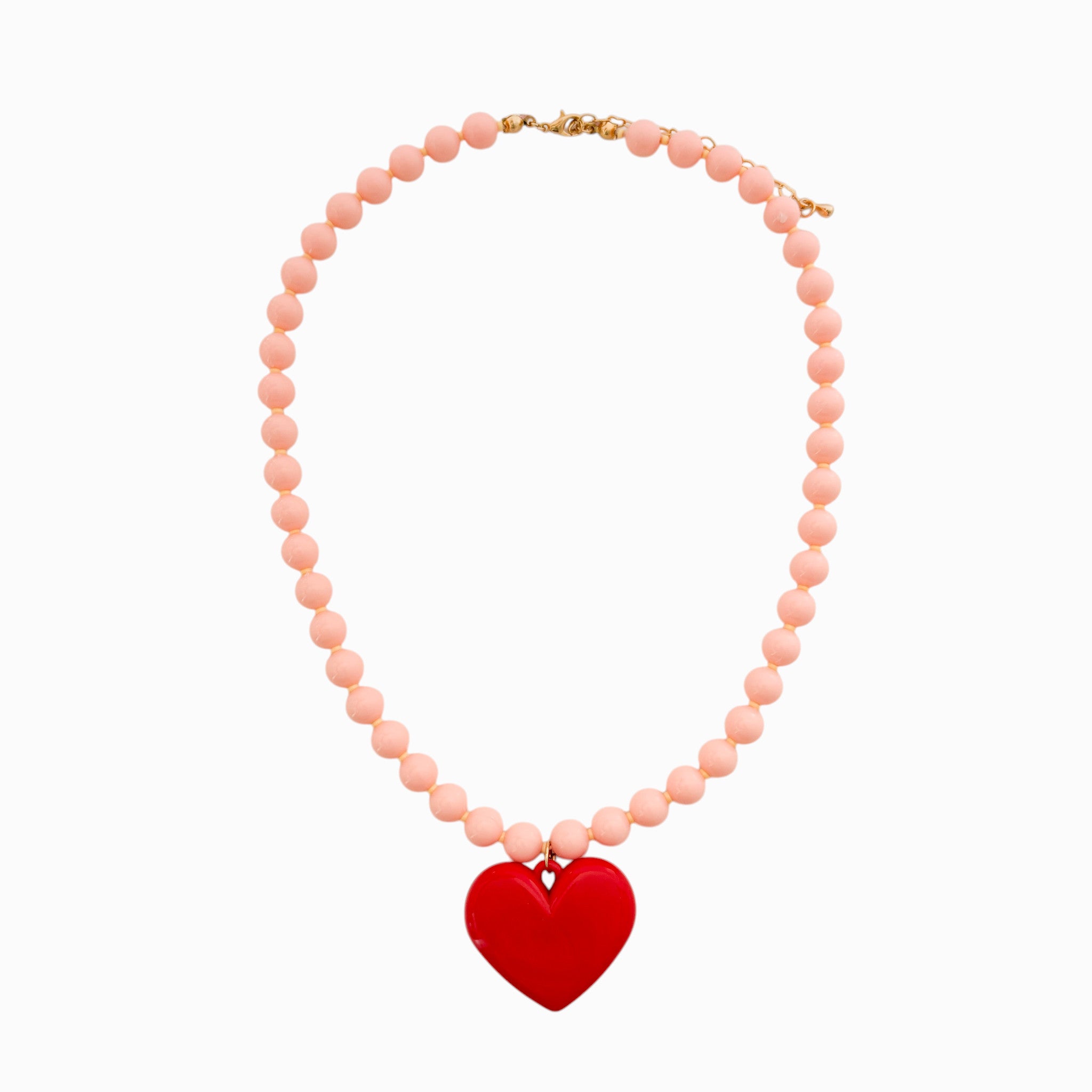 Collar Pepas Maxi Corazón Rojo