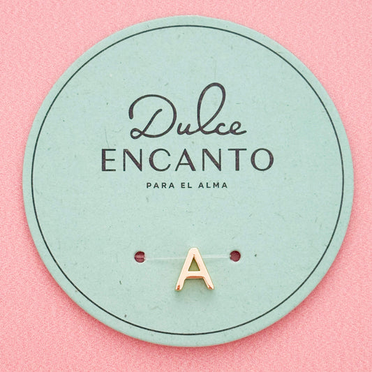 Dije Inicial Letras Dorado Pasador