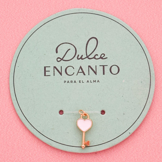 Dije Llave Corazón Blanco