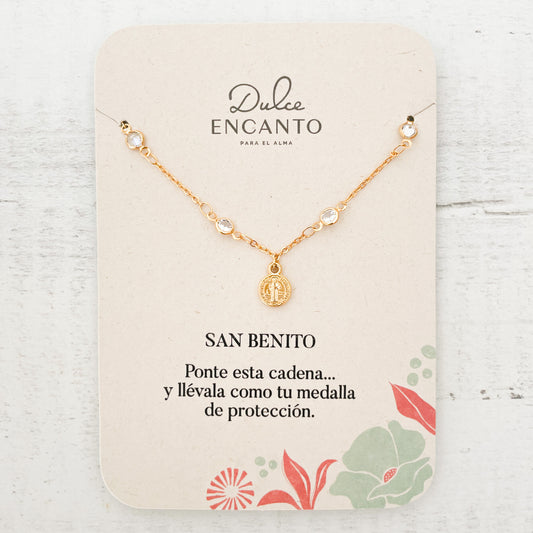 Collar San Benito Zircón Con Significado