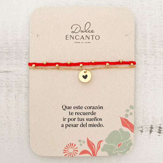 Pulsera Trenza Cadena Corazón Hilo Rojo Con Significado