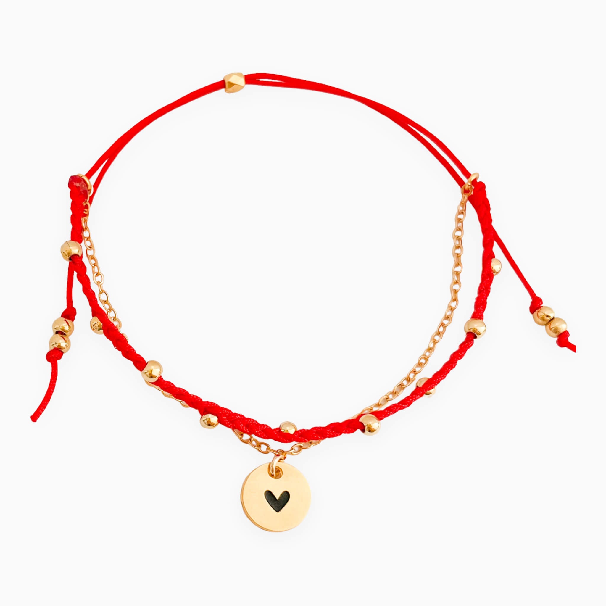 Pulsera Trenza Cadena Corazón Hilo Rojo Con Significado