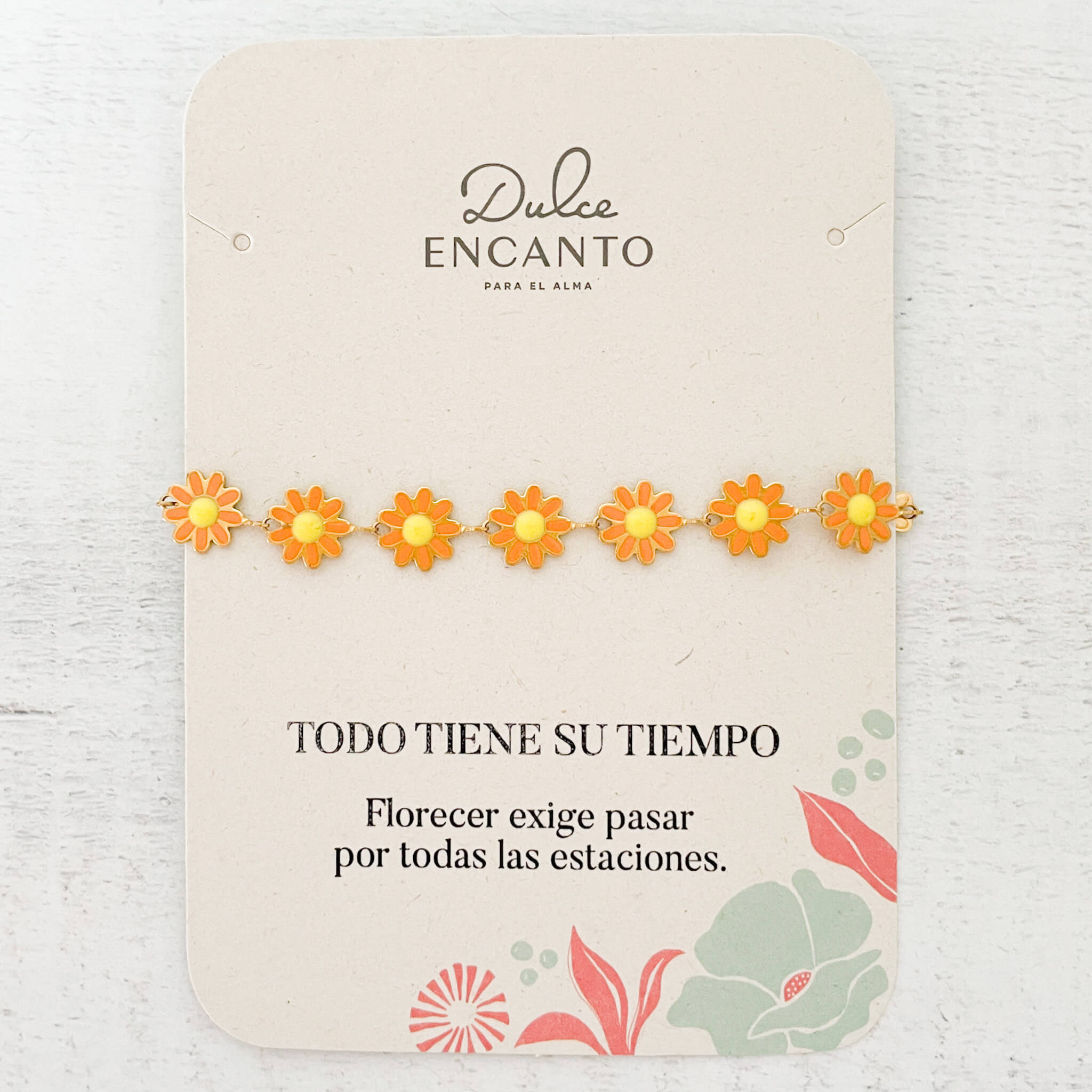 Pulsera Margaritas Naranjadas Con Significado