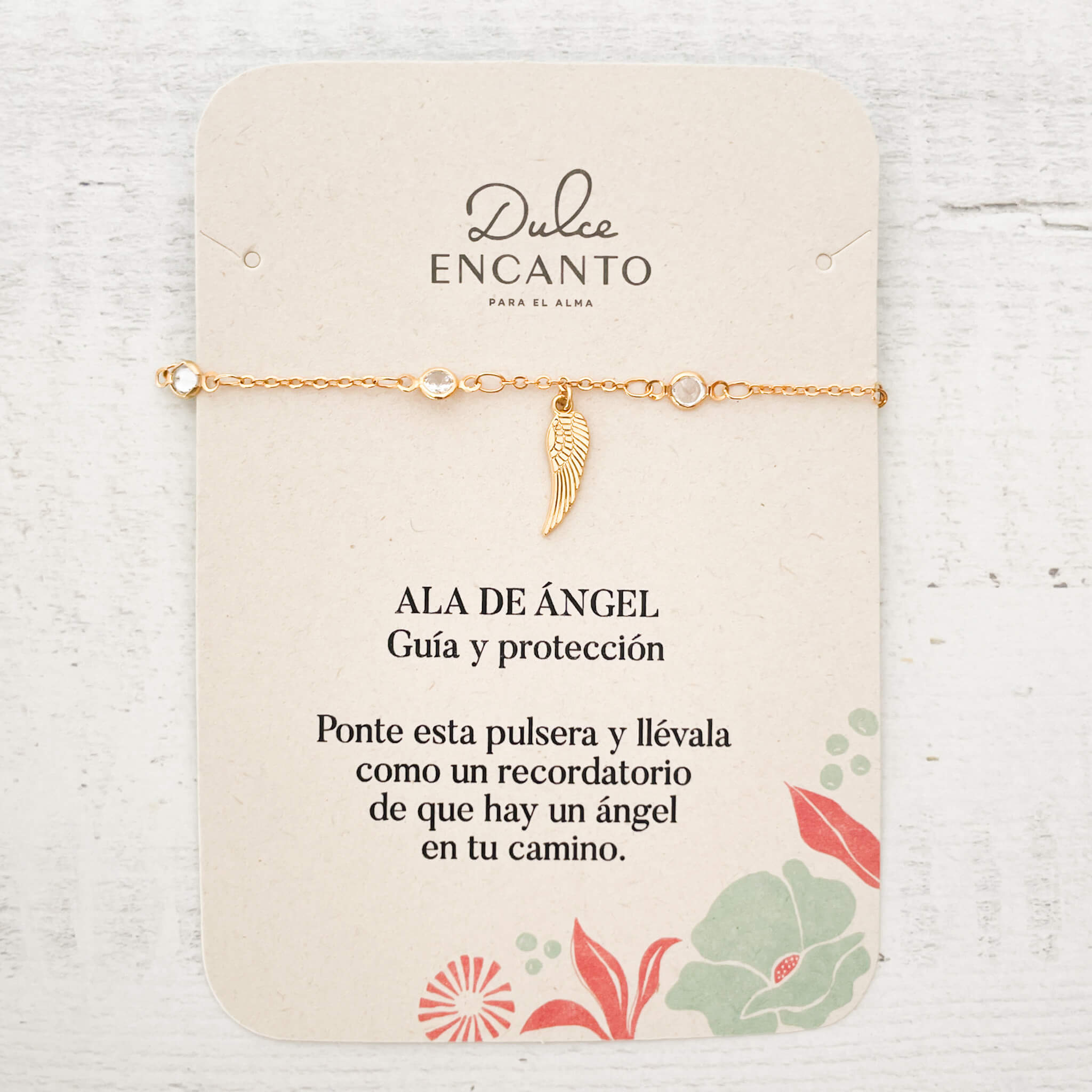 Pulsera Ála De Angel Zircón Broche Con Significado