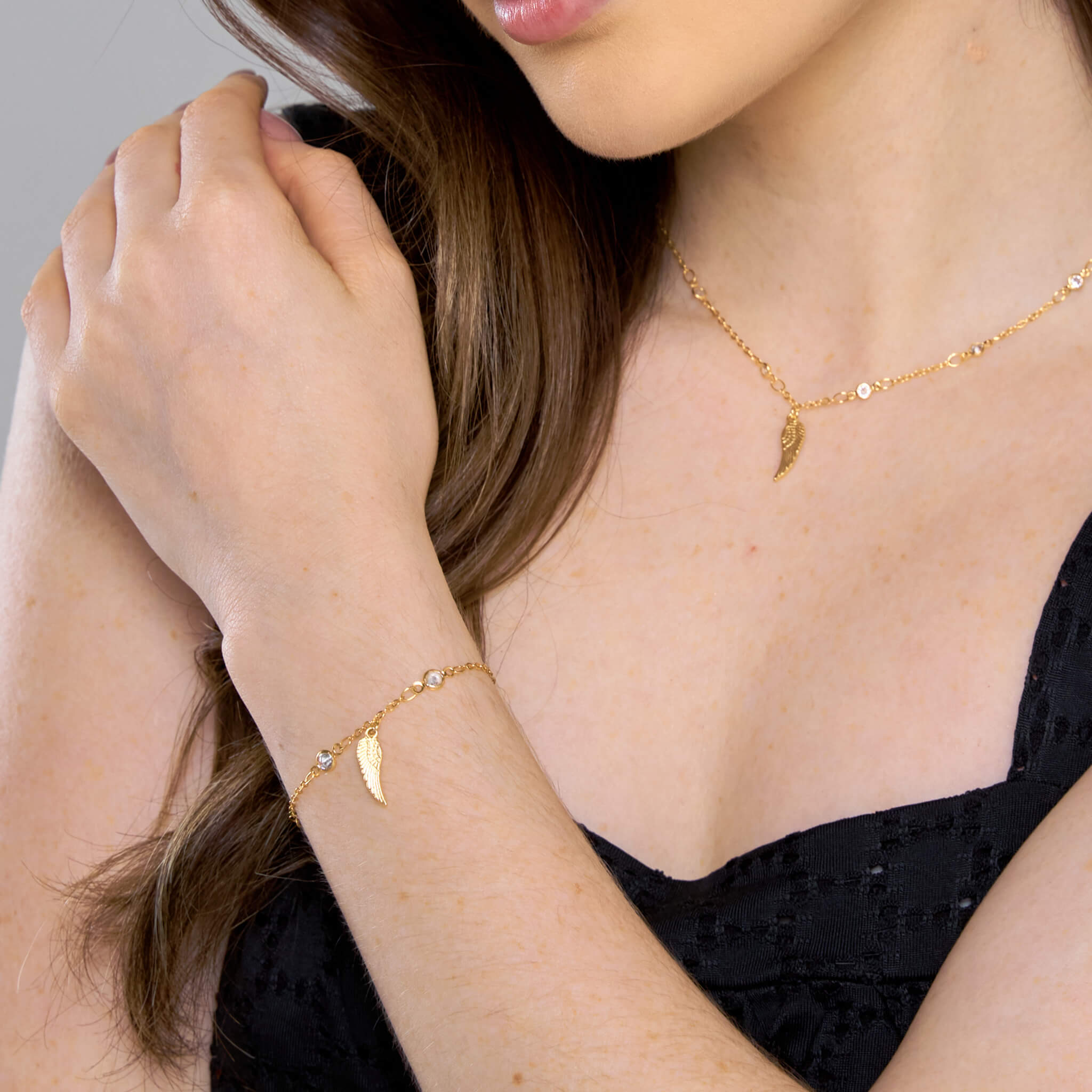 Pulsera Ála De Angel Zircón Broche Con Significado