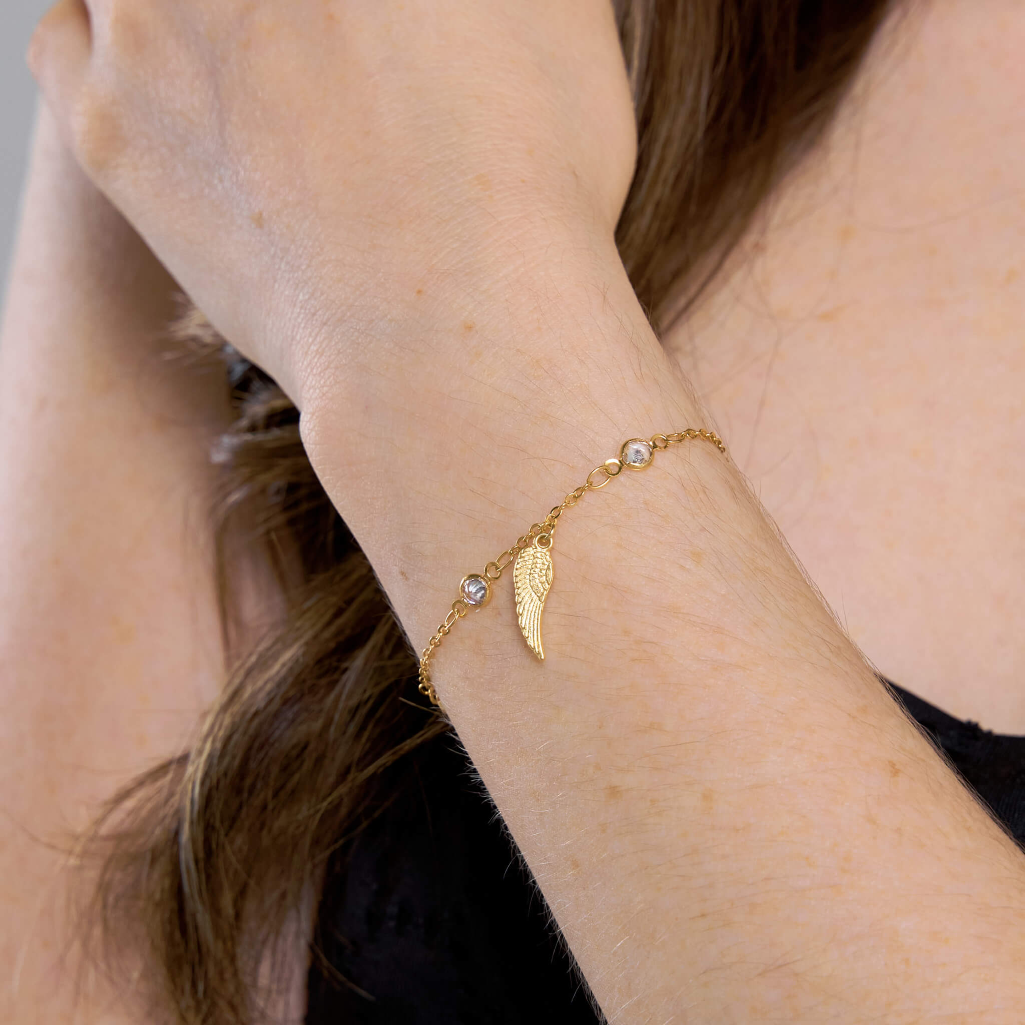 Pulsera Ála De Angel Zircón Broche Con Significado