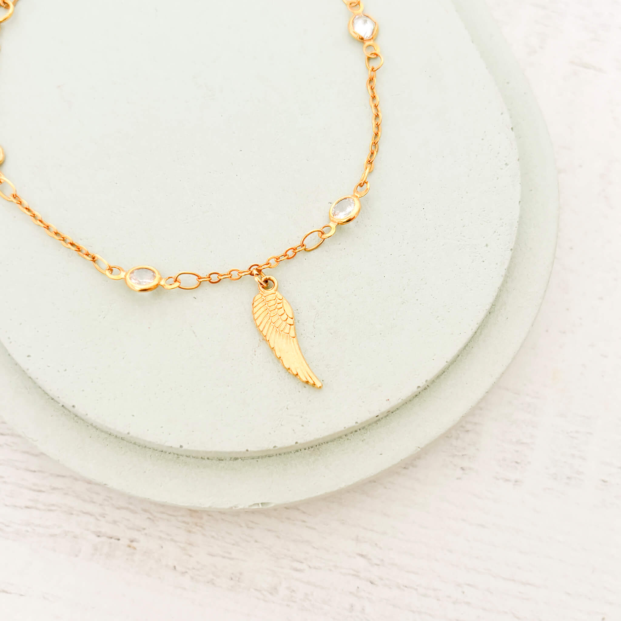 Pulsera Ála De Angel Zircón Broche Con Significado