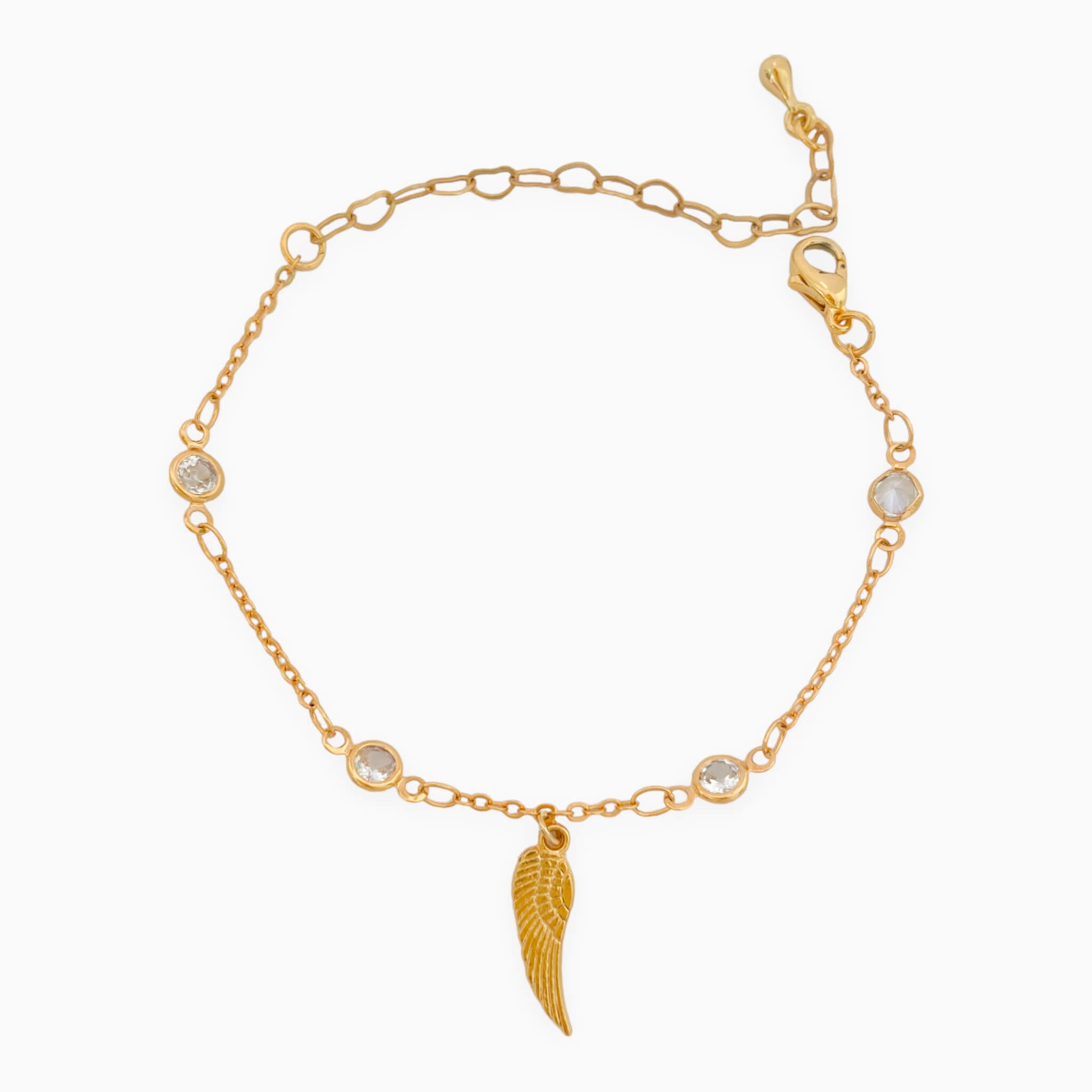 Pulsera Ála De Angel Zircón Broche Con Significado