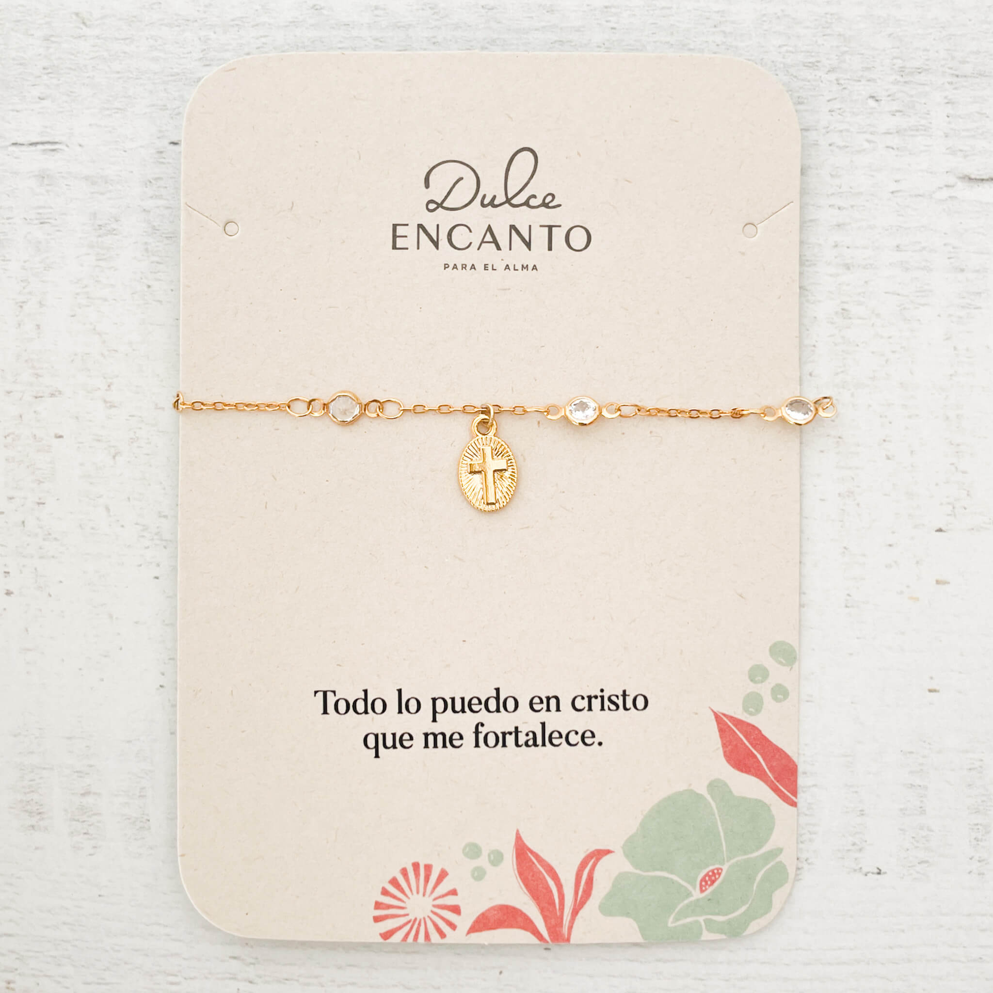 Pulsera Cruz Zircón Broche Con Significado