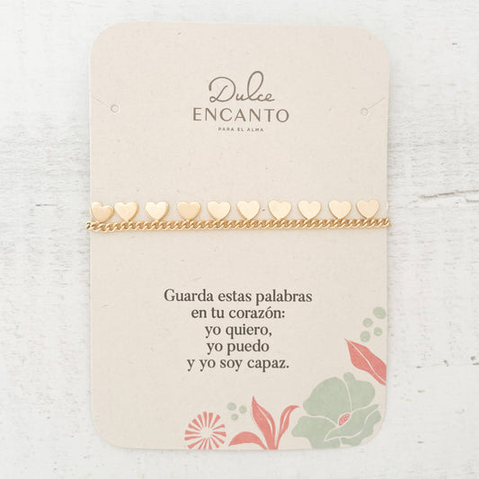 Pulsera Corazones Grandes Broche Con Significado