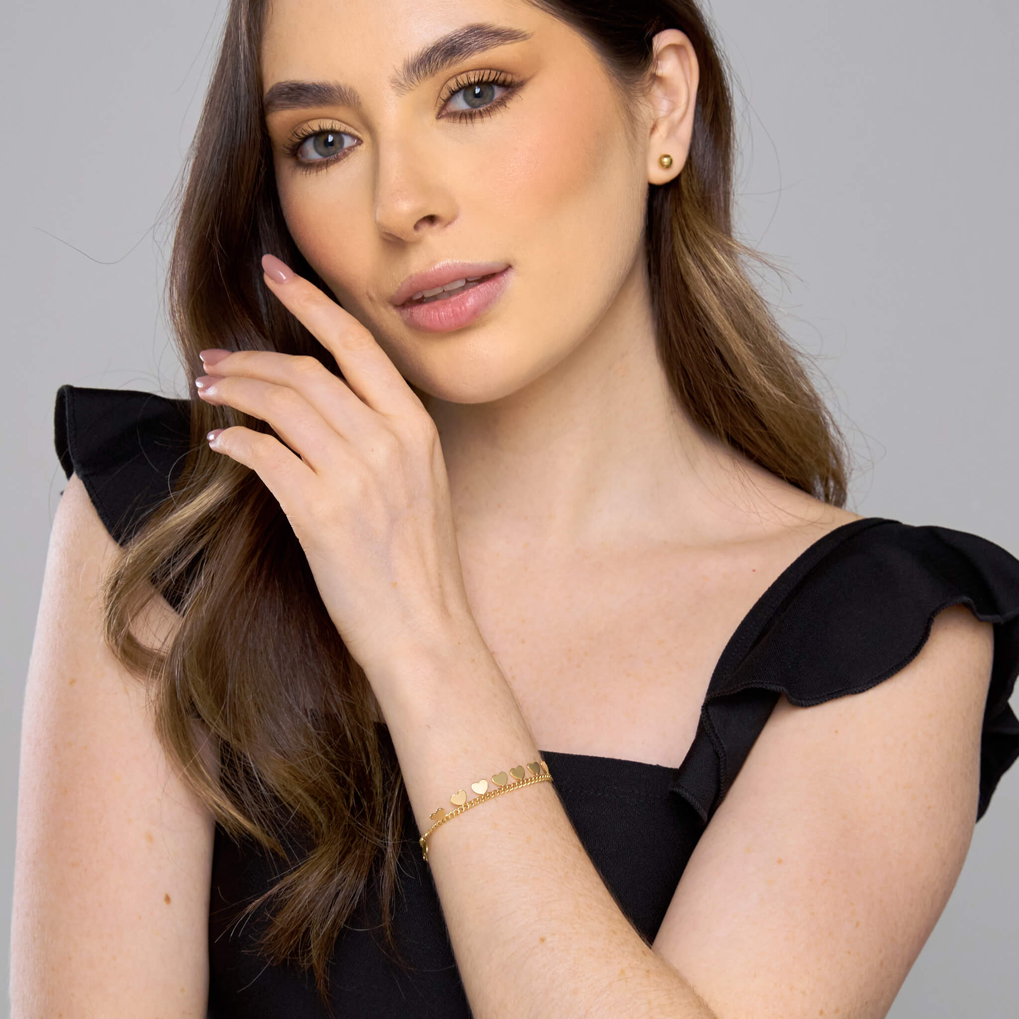 Pulsera Corazones Grandes Broche Con Significado