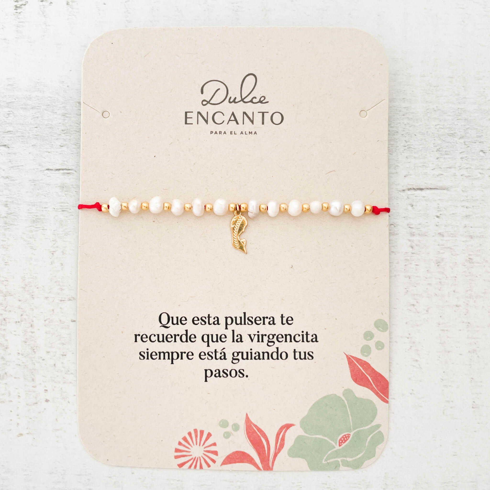 Pulsera Virgencita Perlas De Agua Dulce Ajustable Con Significado