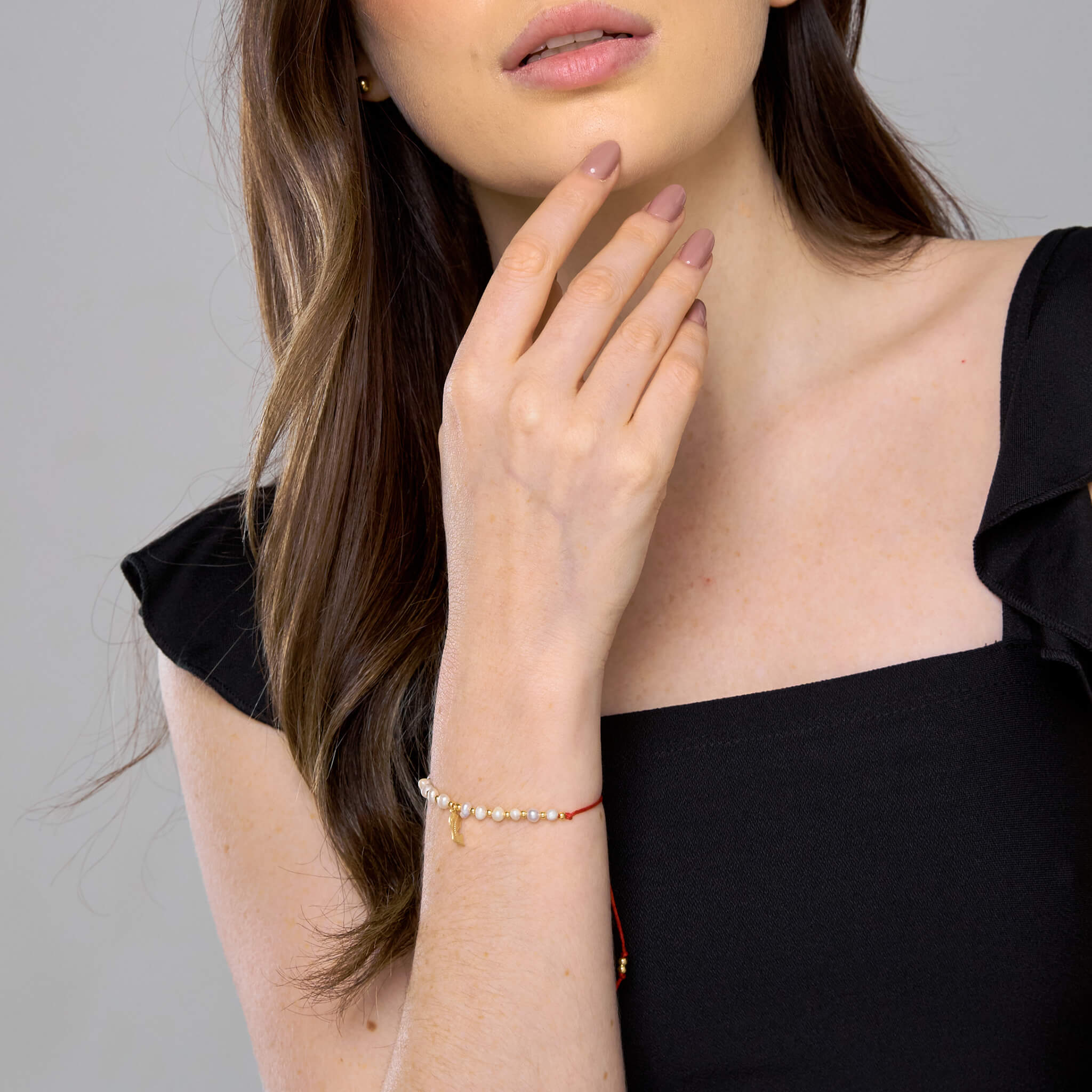 Pulsera Virgencita Perlas De Agua Dulce Ajustable Con Significado