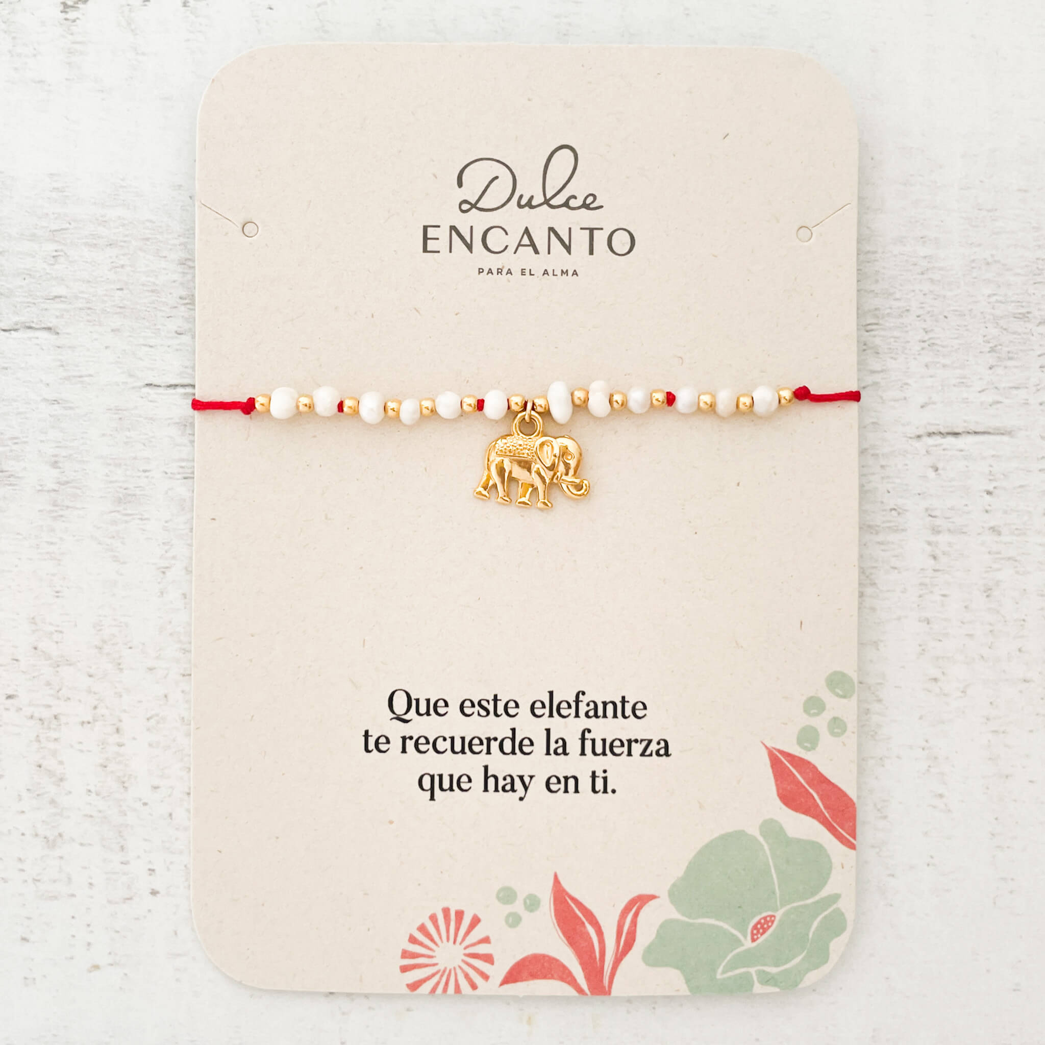 Pulsera Elefante Perlas De Agua Dulce Ajustable Con Significado