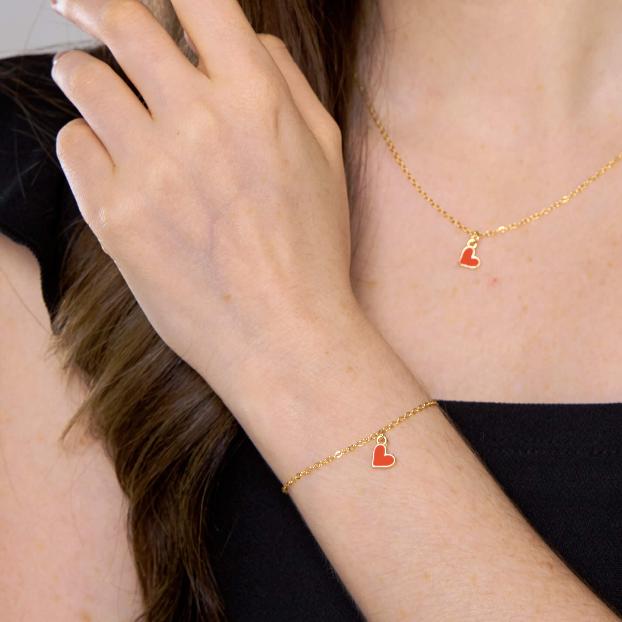 Pulsera Corazón Rojo Broche Con Significado