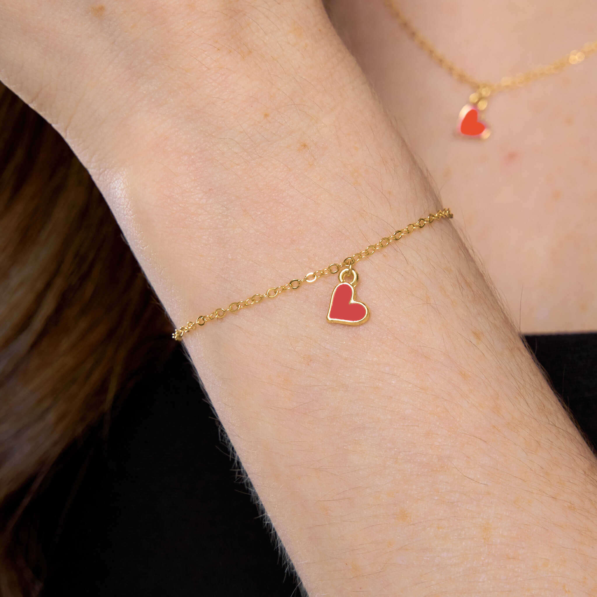 Pulsera Corazón Rojo Broche Con Significado