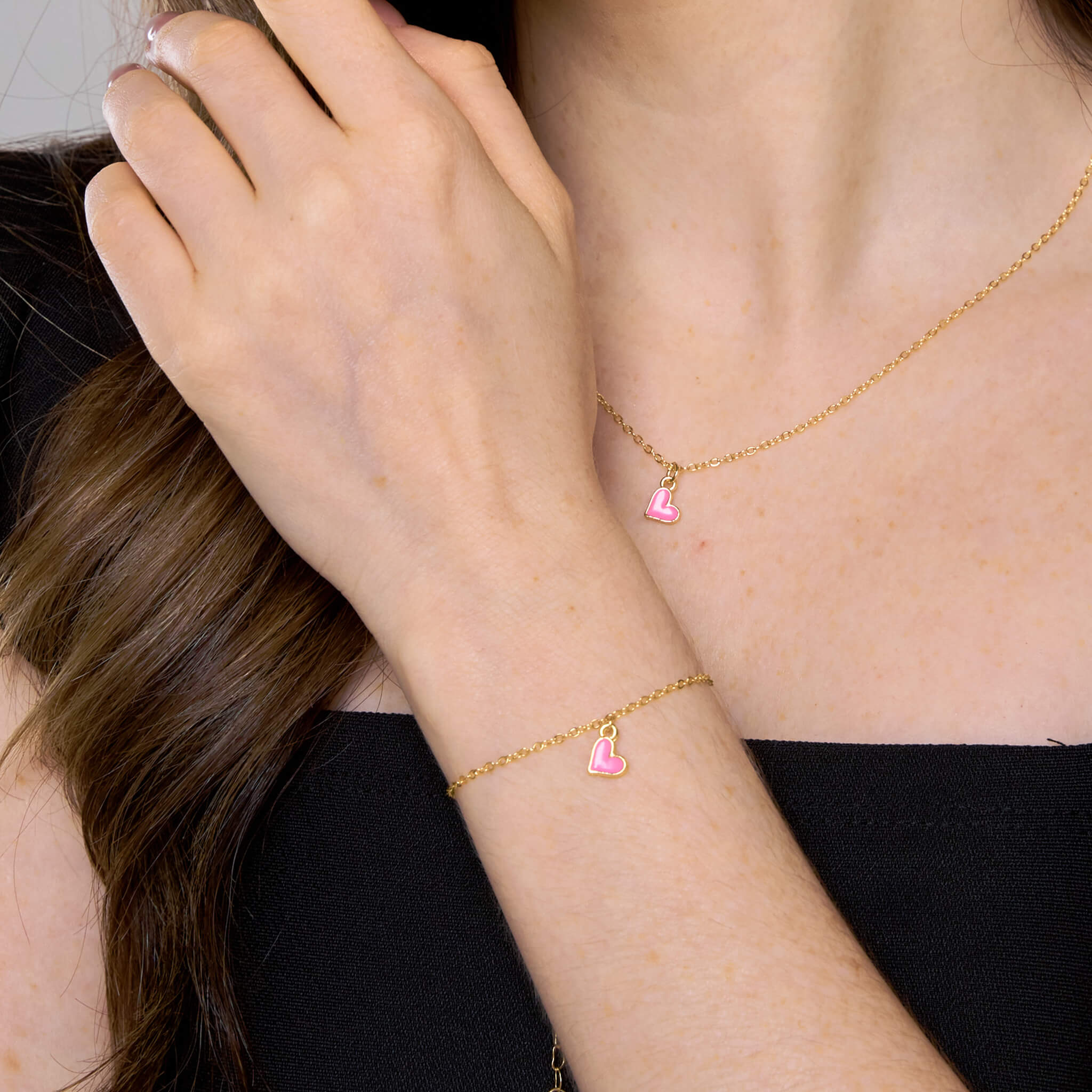 Pulsera Corazón Rosado Broche Con Significado