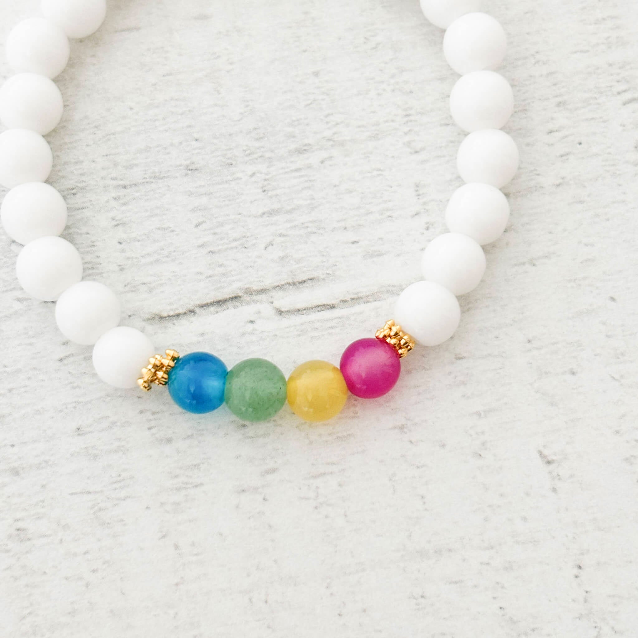 Pulsera Ho'oponopono Piedras Elástica Con Significado