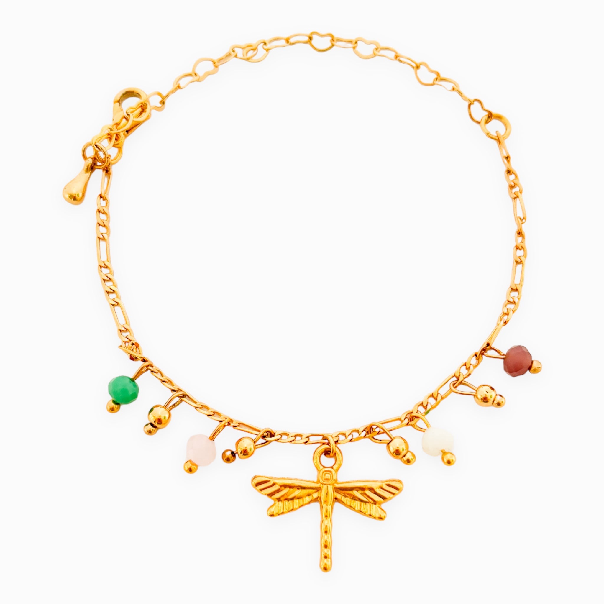 Pulsera Libélula Muranos Balines Broche Con Significado