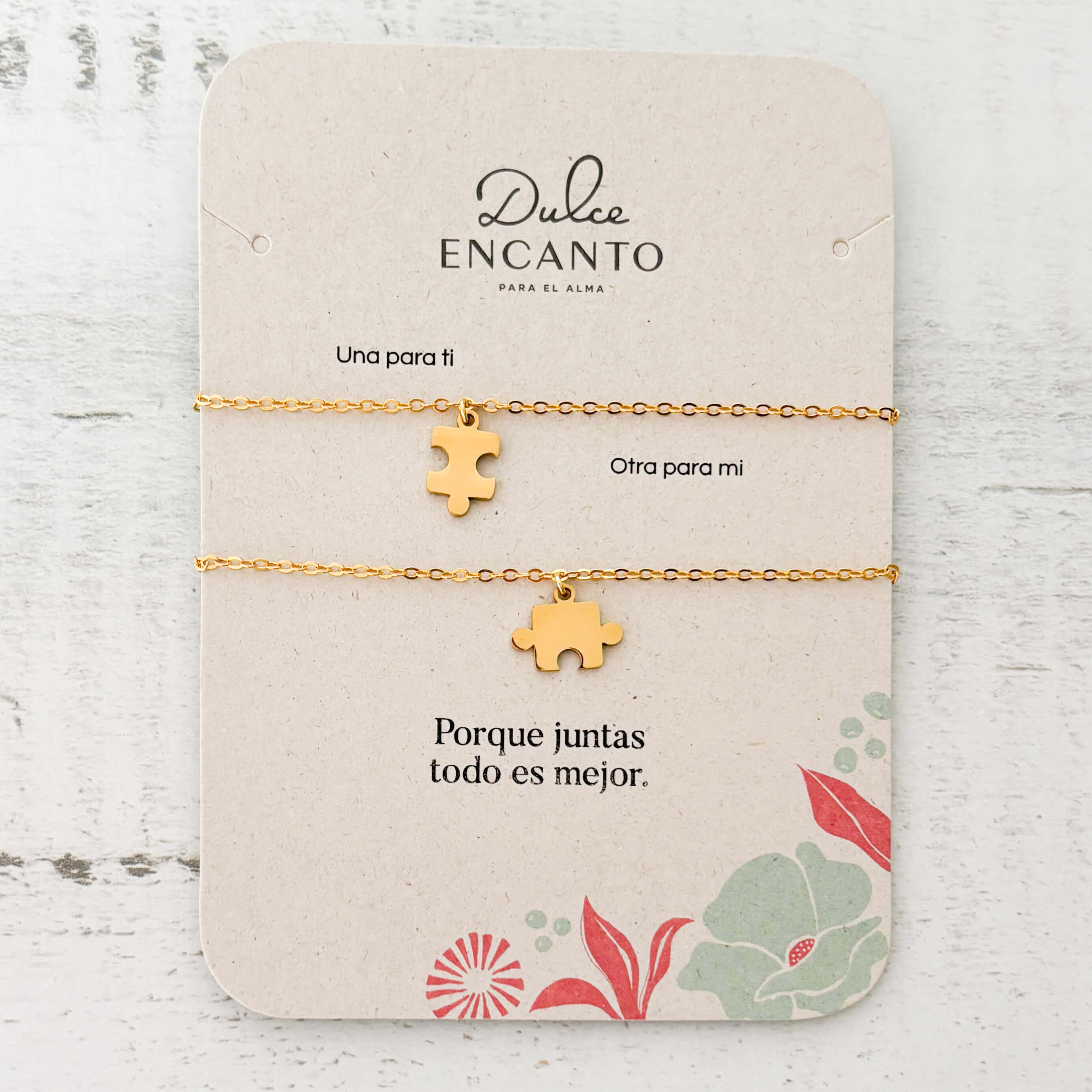 Pulseras x2 Amigas Puzzle Con significado