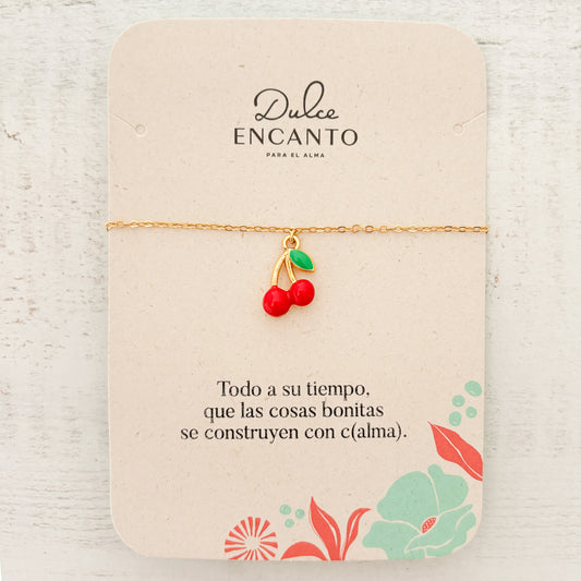 Pulsera Cerezas Broche