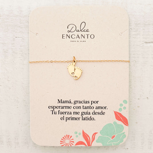 Pulsera Piecitos BebĂŠ Broche