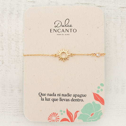 Pulsera Sol Zircón Broche