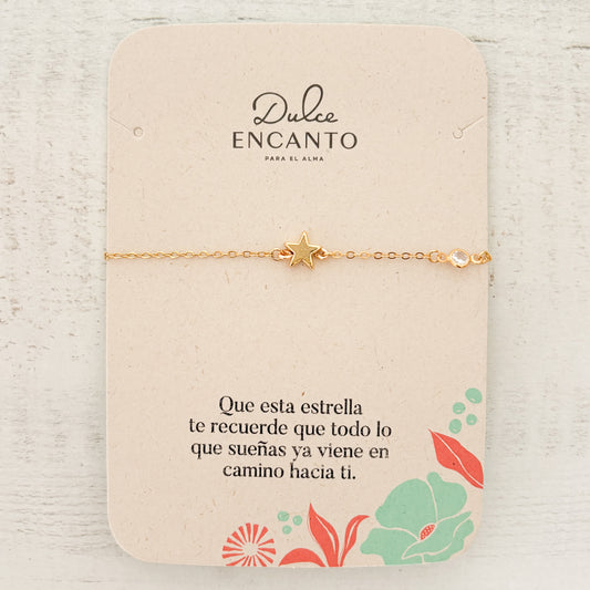 Pulsera Estrella Zircón Broche