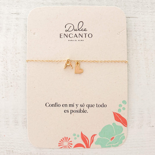 Pulsera con Inicial y Corazón