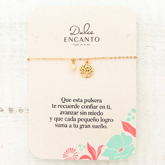 Pulsera Árbol de la Vida Cristal Citrino con Broche