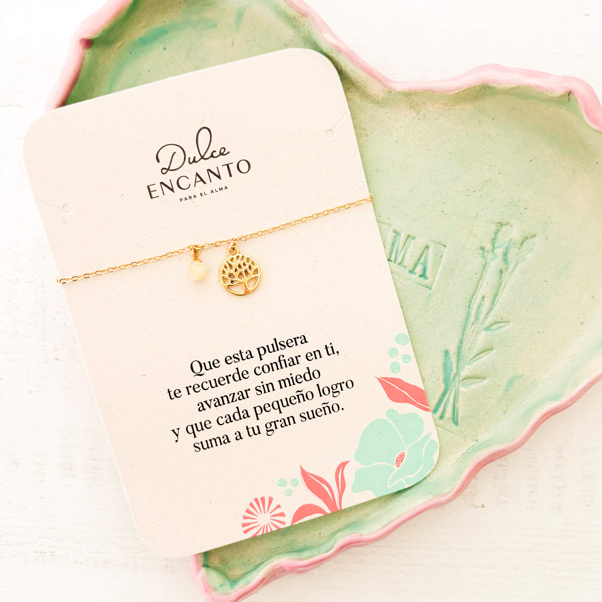 Pulsera Árbol de la Vida Cristal Citrino con Broche