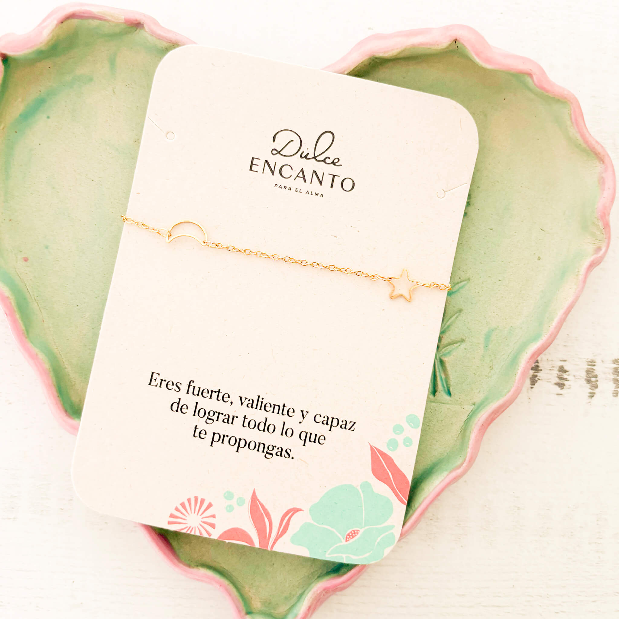 Pulsera Luna y Estrella con Broche