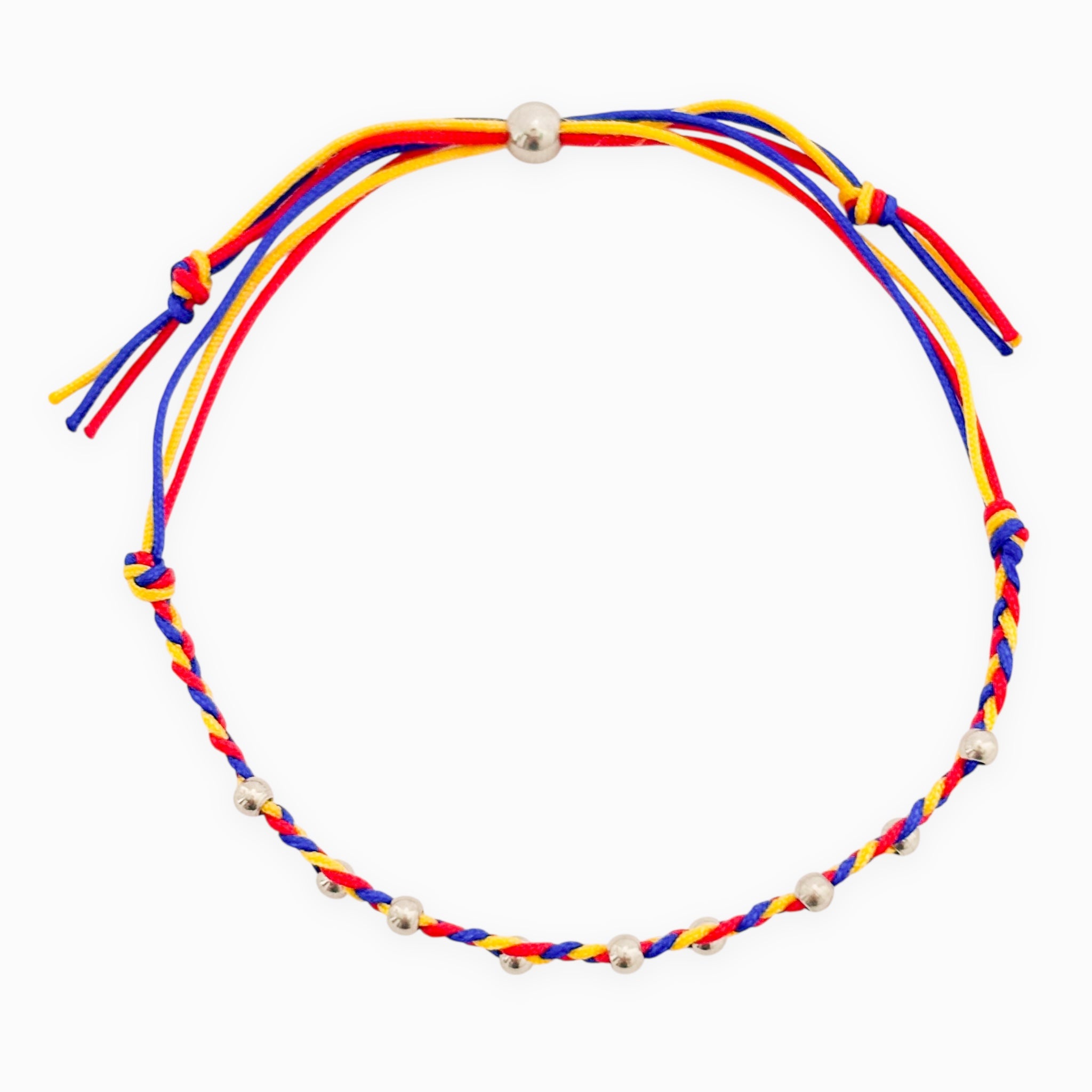 Pulsera Colombia para Hombre Trenza Balines