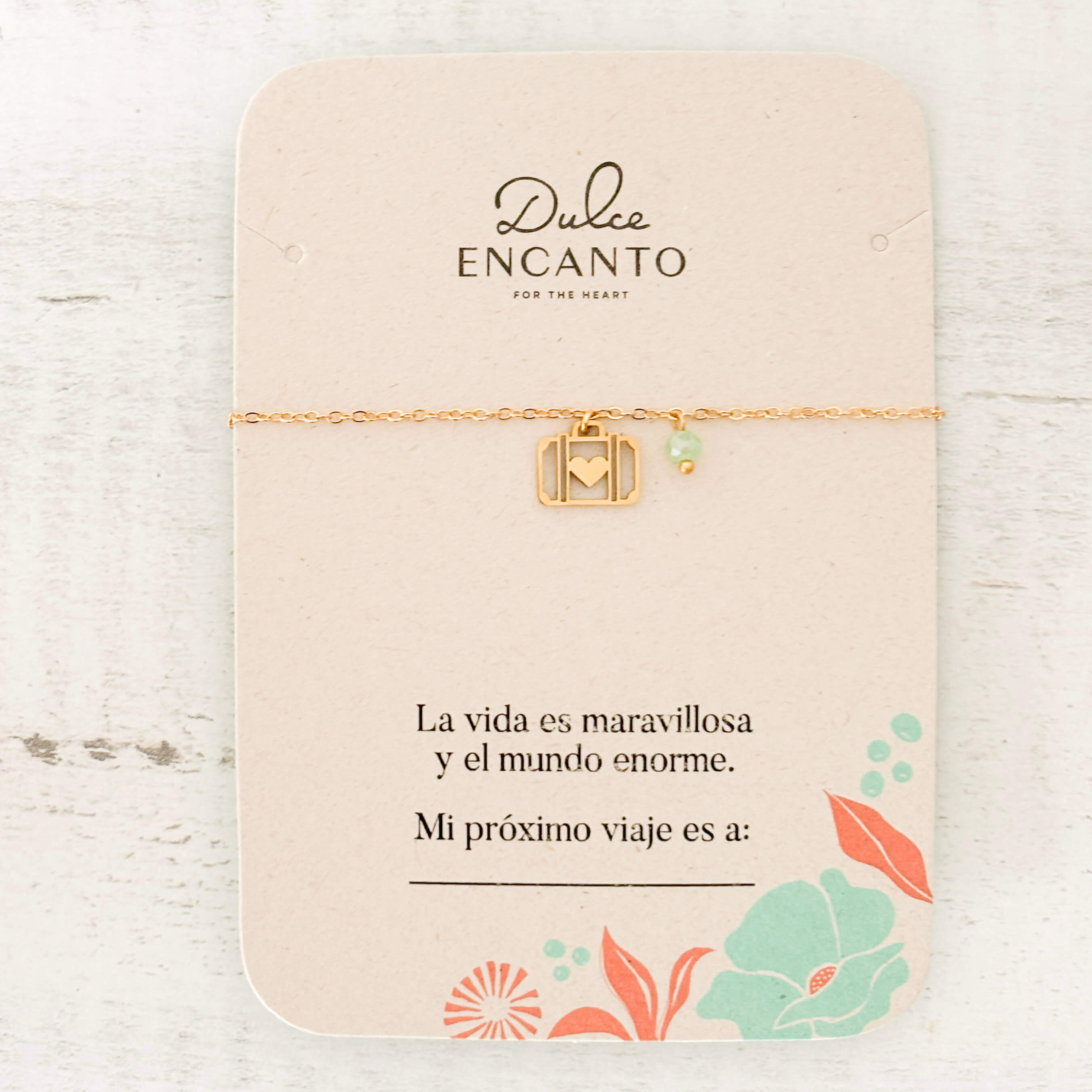 Pulsera Maleta Corazón Viajero
