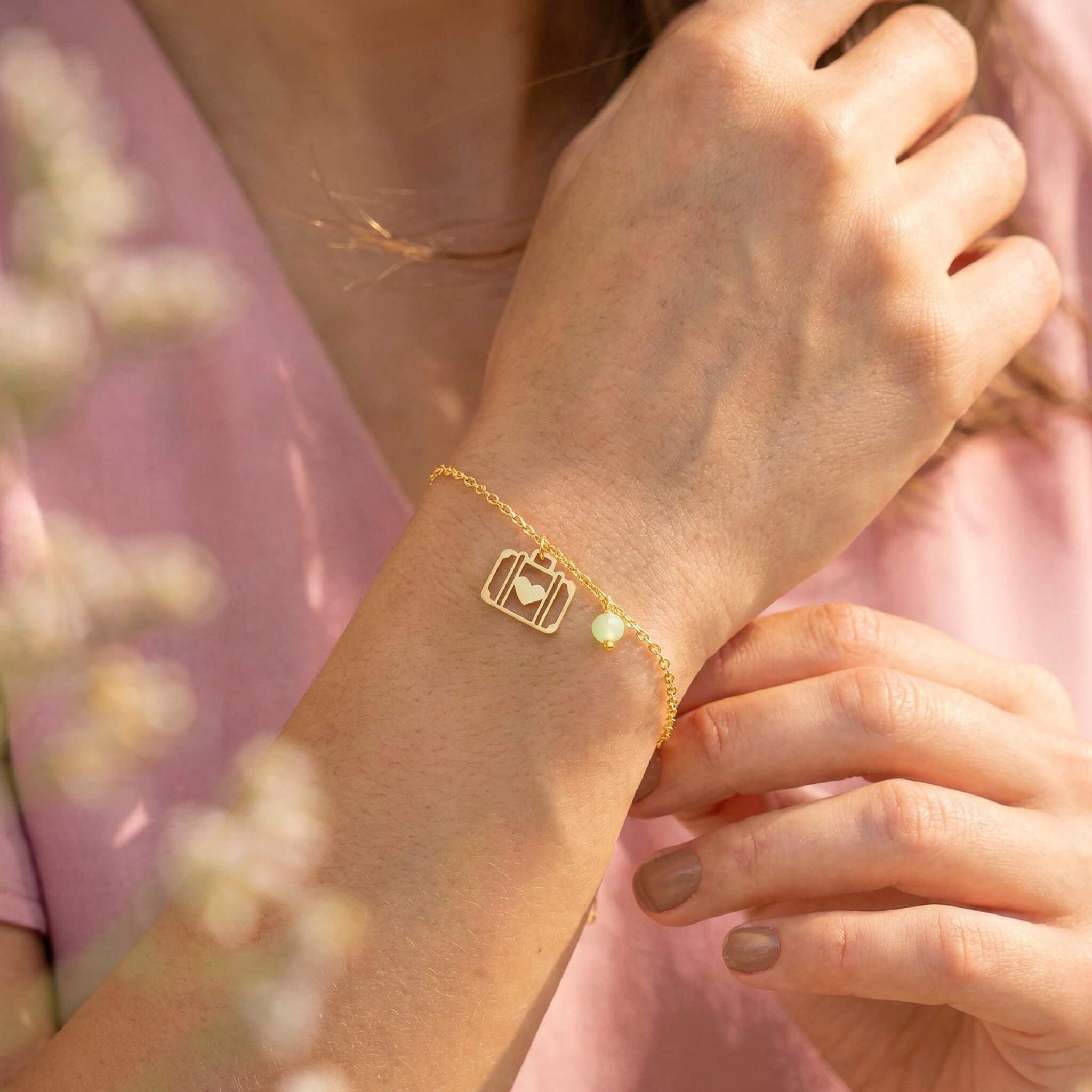 Pulsera Maleta Corazón Viajero