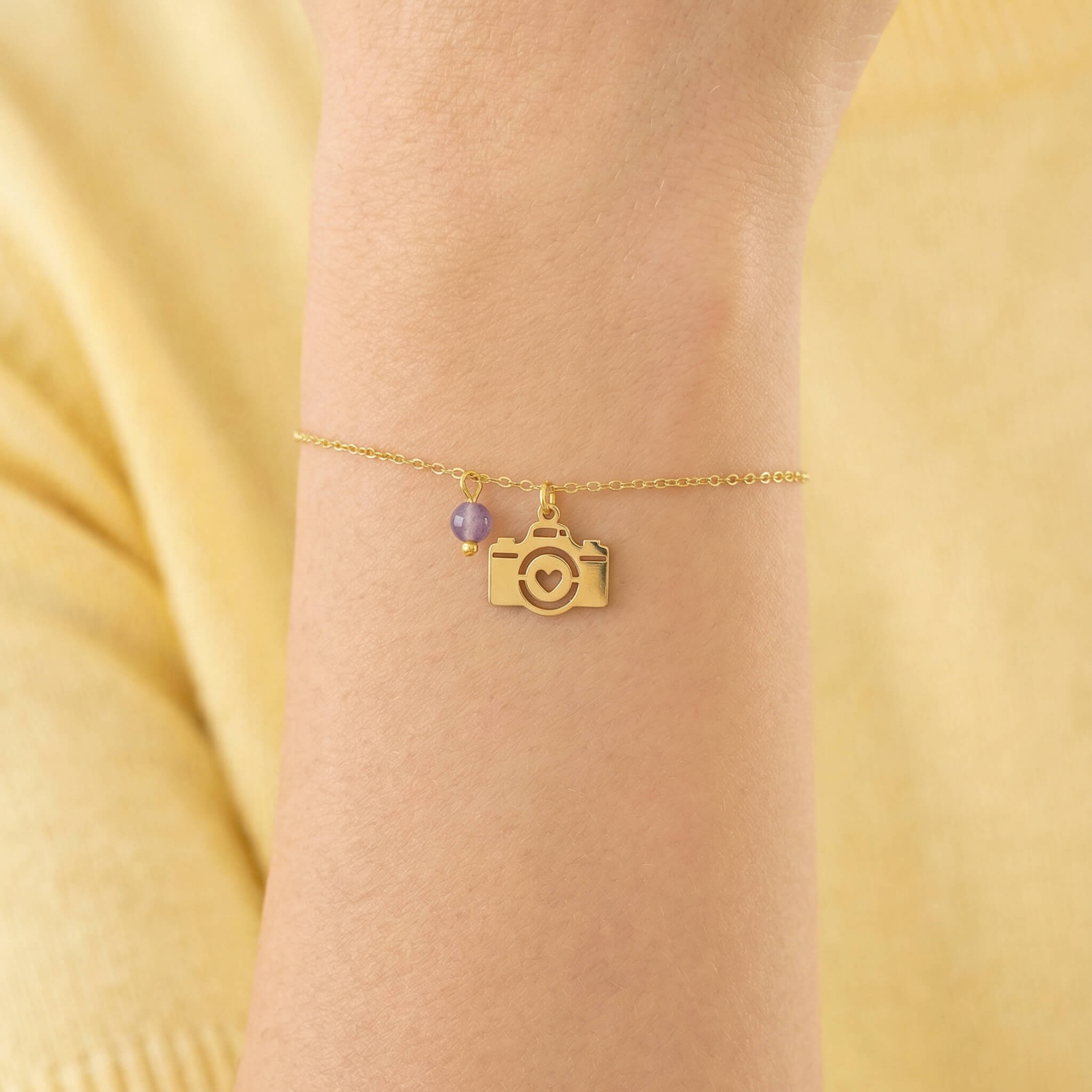 Pulsera Cámara de Fotos Corazón