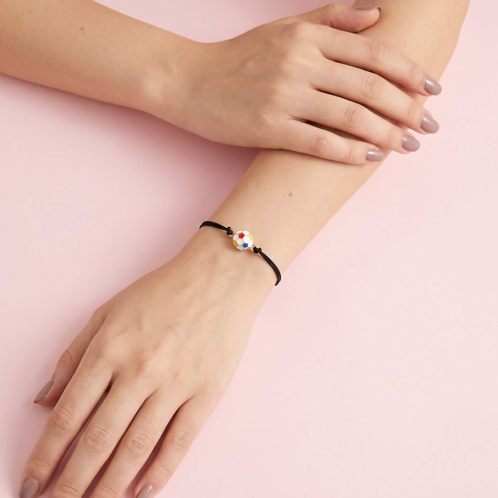 Pulsera Balón de Fútbol “La 10 de Mi Vida” – Hilo Negro